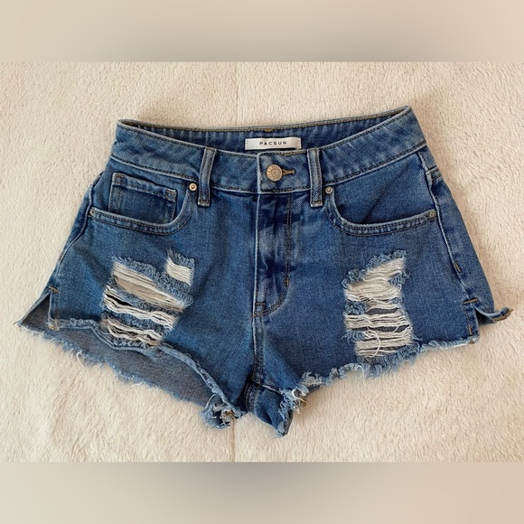 Pacsun High Rise Festival Jean Shorts - Picture 1 of 3